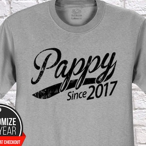 Pappy since (any year) Pappy gift , Pappy birthday , Fayhers Day , Pappy tshirt , Pappy gift idea , Baby shower, Pregnancy Association