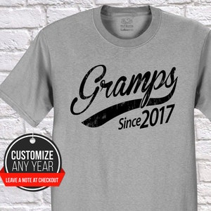 Gramps since (any year) Gramps gift , Gramps birthday , Fathers Day , Gramps tshirt , Gramps gift idea , Baby shower, Pregnancy Association