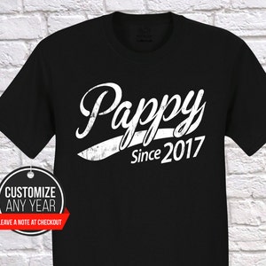 Pappy since (any year) Pappy gift , Pappy birthday , Fayhers Day , Pappy tshirt , Pappy gift idea , Baby shower, Pregnancy Association