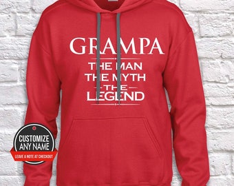 Grampa Hoodie Grandpa Gift Baby Shower Grampa The Man The Myth The Legend Grampa Gift Grampa Gift Idea Grampa Birthday Father/'s Day