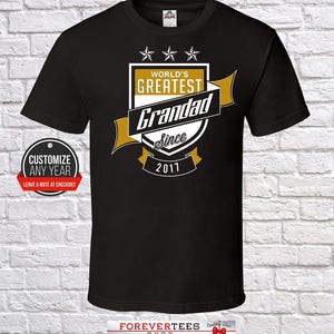 &#39;s Werelds grootste opa sinds (elk jaar) opa cadeau, opa verjaardag, opa tshirt, opa cadeau idee, , , vaderdag, verjaardag