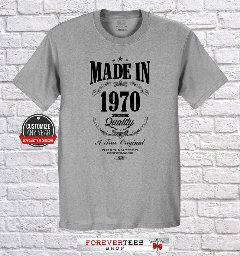 Made In 1970 All Original Parts 49Th Birthday Gift Present Mens T Shirts