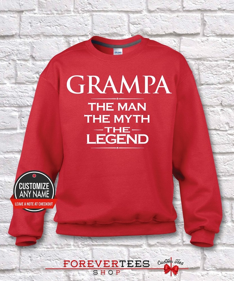 Grampa Hoodie Grandpa Gift Baby Shower Grampa The Man The Myth The Legend Grampa Gift Grampa Gift Idea Grampa Birthday Father/'s Day