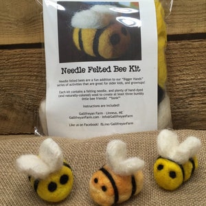 Bumble bee needle felting kit