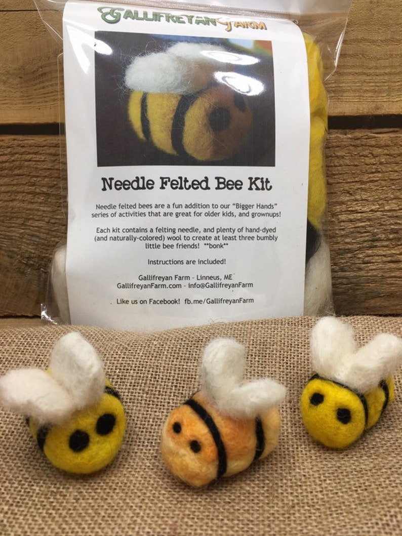 Kit D'art Au Feutre – Abeille à Broder à L'aiguille, Activité Créative Pour Débutants