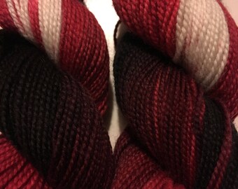 hand dyed, superwash highland wool sock yarn