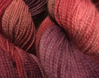 hand dyed, superwash highland wool sock yarn