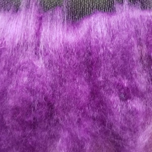 Art batt - mezcla de merino para niños teñida a mano, púrpura brillante, perfecto para fieltro, spinning,