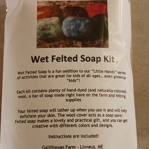 Felted soap wet felting kit
