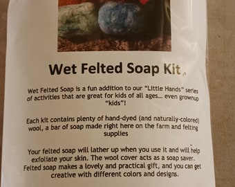 Felted soap wet felting kit