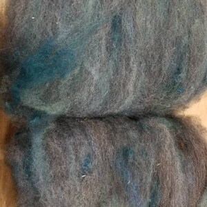Art batt - hand dyed bfl, coops worth and mohair, textured, perfect for felting, spinning,