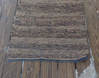 Handwoven wool rug,   28 X 60 inch wool rug.,