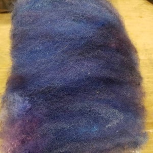 Art batt - bfl teñido a mano, texturizado, perfecto para fieltro, spinning,
