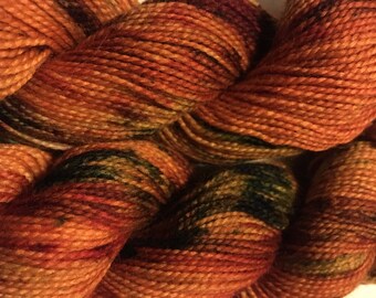 hand dyed, superwash highland wool sock yarn