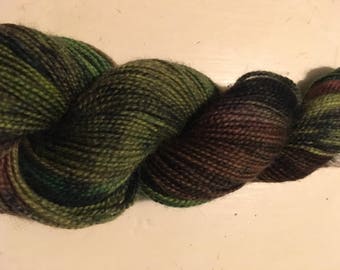 hand dyed, superwash highland wool sock yarn