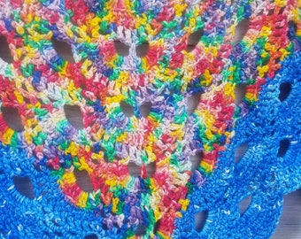 Hand crocheted shawl, Alpaca and silk shawl,
