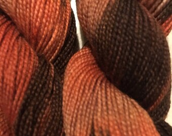 hand dyed, superwash highland wool sock yarn