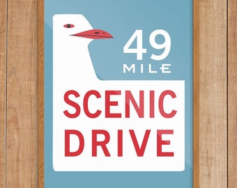 49 Mile Scenic Drive Print