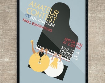 Amateur Piano Contest for Children WPA Poster Print