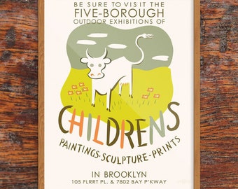 Brooklyn Children's Painting & Sculpture WPA Poster