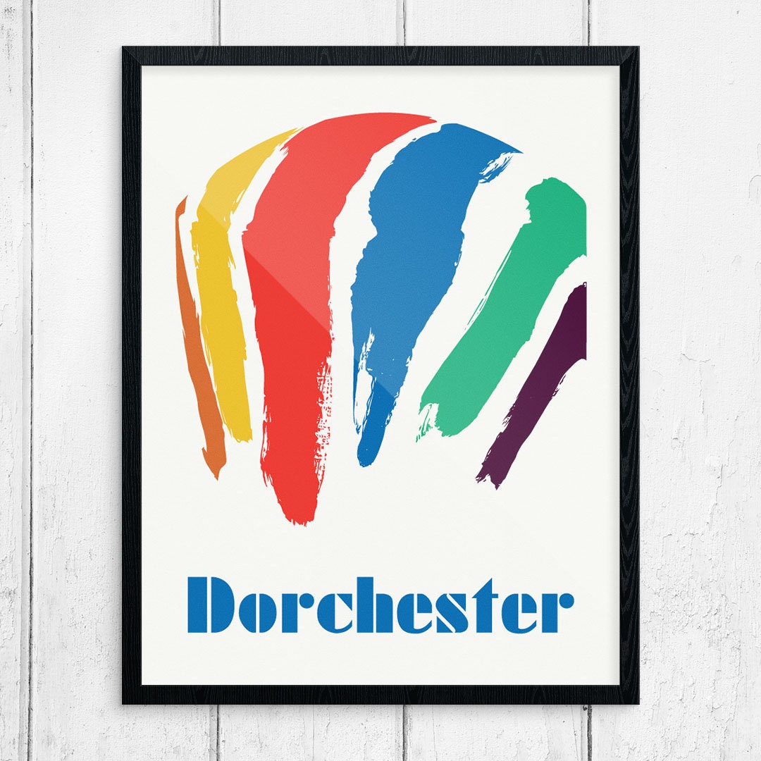 Dorchester Rainbow Swash Gas Tank Print Etsy