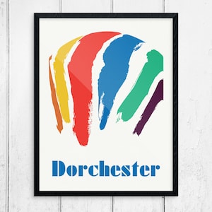 Dorchester Rainbow Swash Gas Tank Print