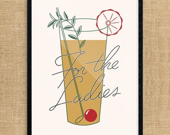 Cocktails For The Ladies Print