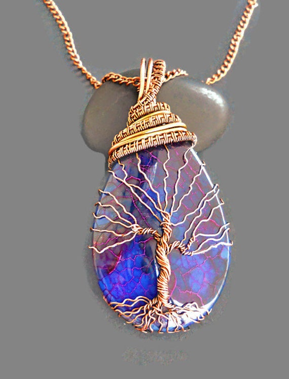 Dragon Veins Agate Pendant Necklace