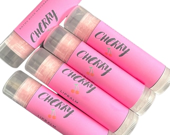 Hydrating Cherry Lip balm, Cracked Lip Moisturizer, Shea & Cocoa Butter