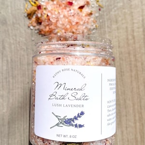 Relaxing Bath Soak, Bath Salts, Lavender Vanilla Salts, Spa gift
