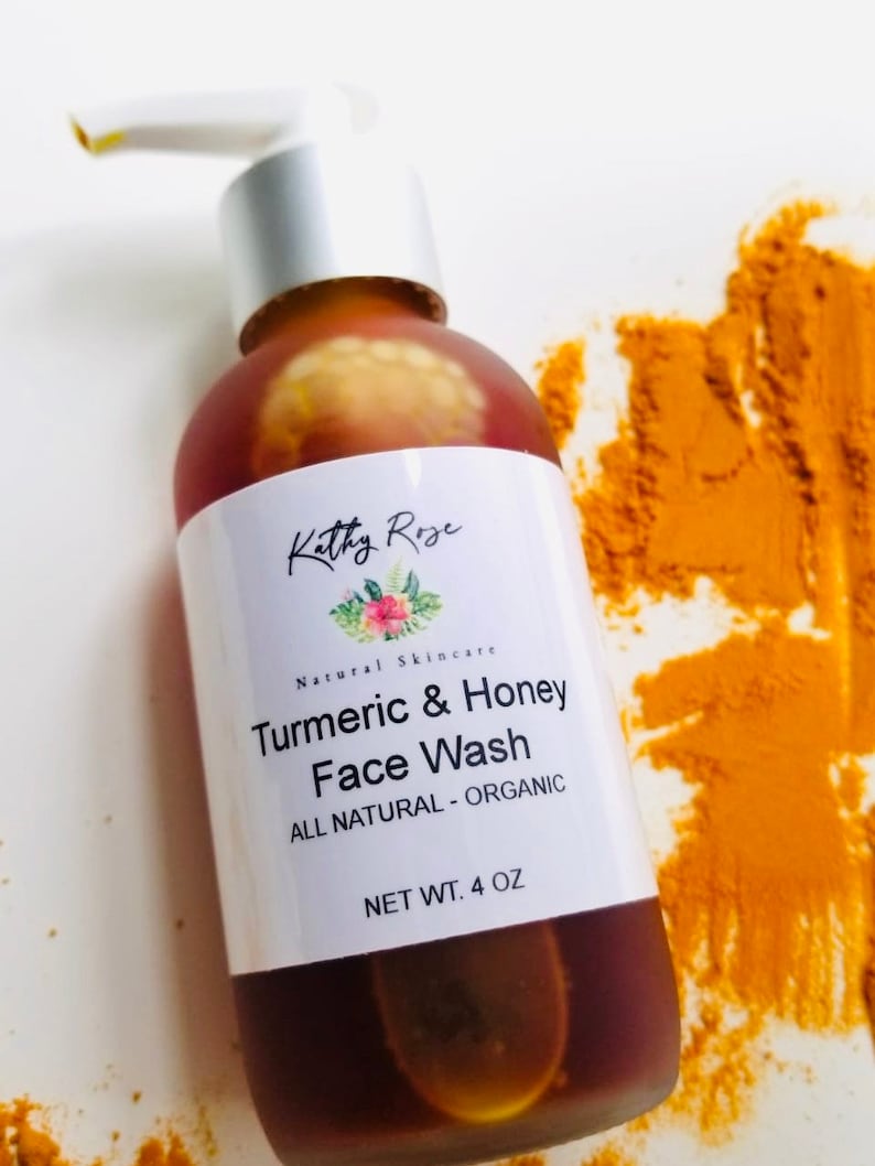 Face Wash, Turmeric & Raw Manuka Honey, cleanser, organic skincare, Acne Treatment, All Natural, 