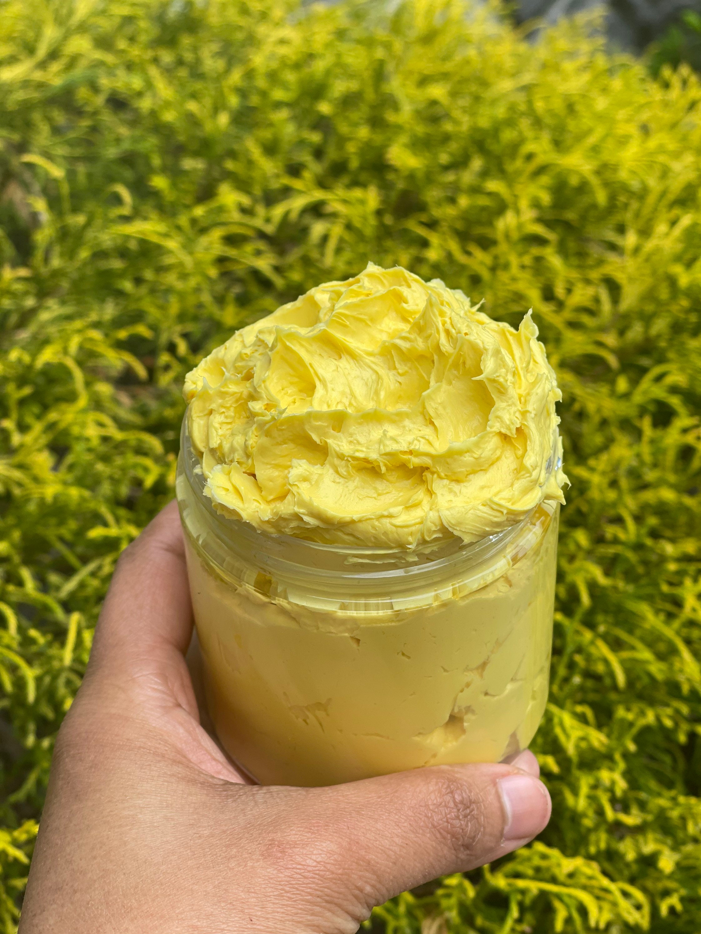 Raw Shea Butter All Natural Body Moisturizer Whipped Yellow Etsy