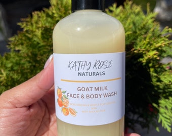 Goat milk Face & Body Wash, Moisturizing Body Wash, Shea Butter Body Cleanser