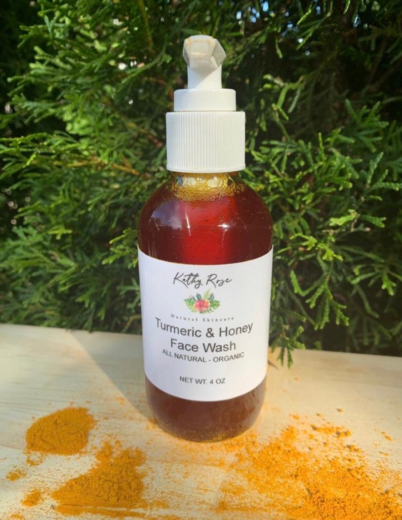 Face Wash, Turmeric & Raw Manuka Honey, Skin, Cleanser, Organic Skincare, All Natural image 4