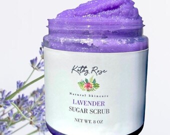 Lavender Exfoliating Scrub, Moisturizing Sugar Scrub for Dry Uneven Skin