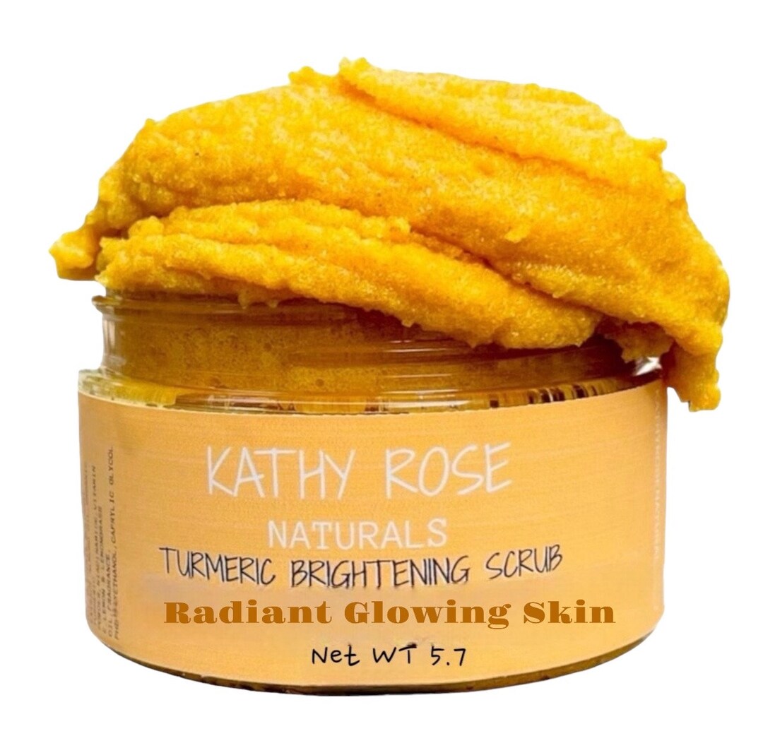 Turmeric Brightening Sugar Scrub, Dry Skin Exfoliating Scrub for Inner
