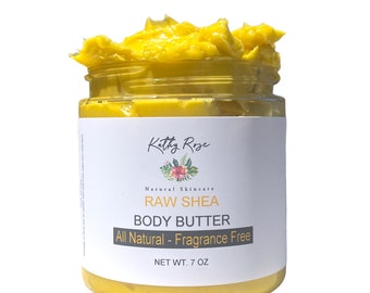 Raw African Shea Butter, All Natural Body Moisturizer, Whipped Yellow Shea Butter, Unrefined, Handmade