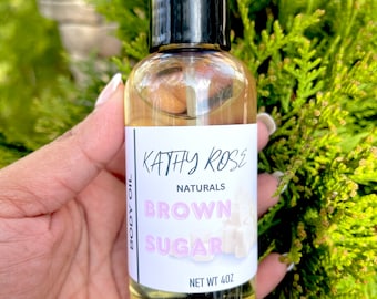 Brown Sugar Body Oil, Vegan Moisturizer, All Over Body, Hair Oil , Natural Skincare, Scented Body Oil, Wholesale