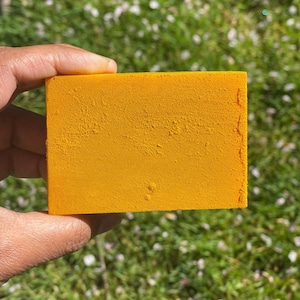 Turmeric & Kojic Lemon Brightening Soap, Gentle Bar For Face And Body, All Natural body Cleanser with Refreshing Scent, Organic Tumeric