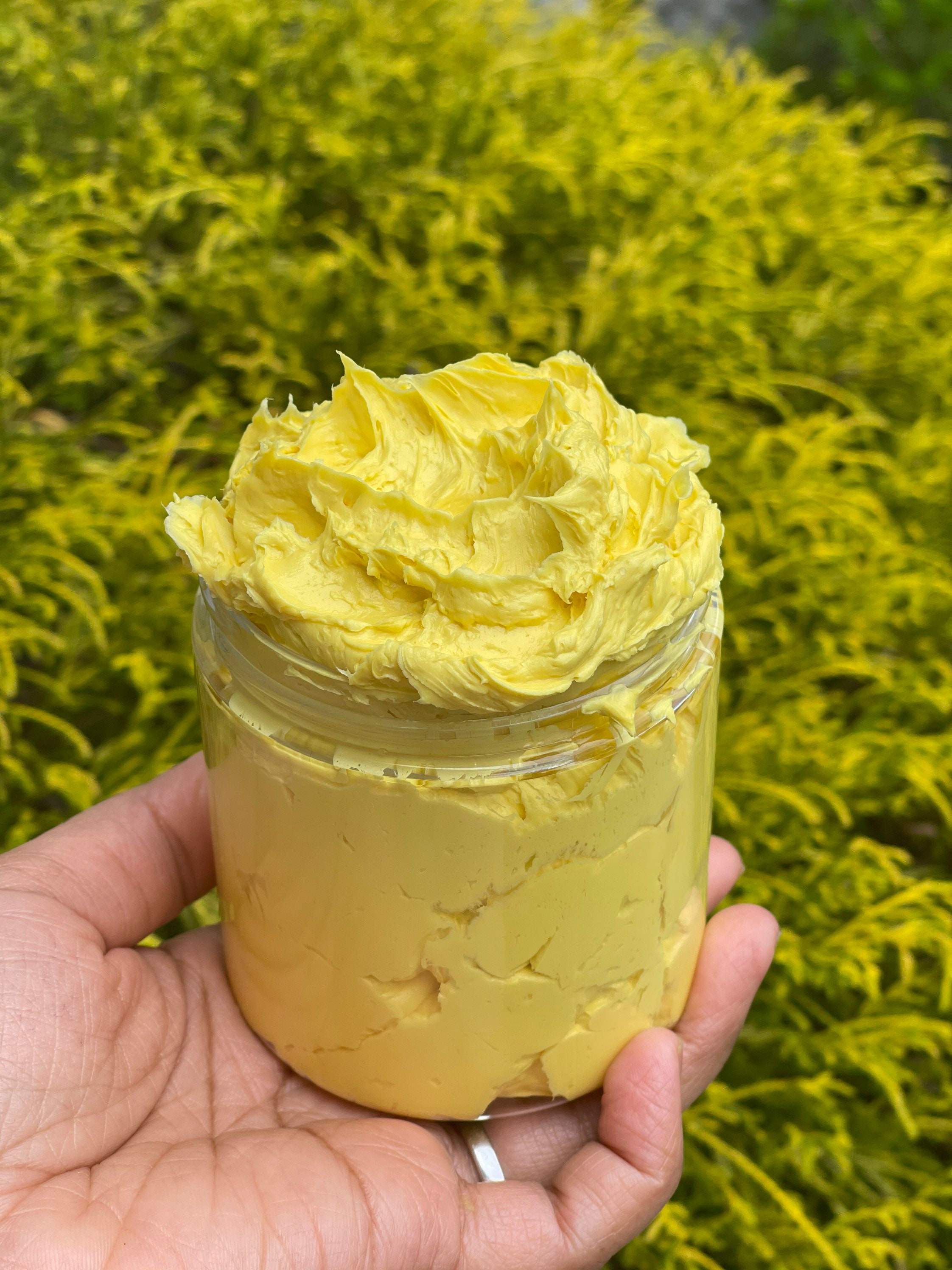 Raw Shea Butter All Natural Body Moisturizer Whipped Yellow Etsy