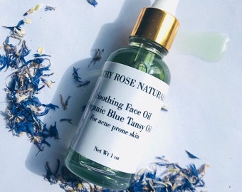 Blue Tansy Oil, Organic Face Serum, Sensitive Skin, Vegan Skincare