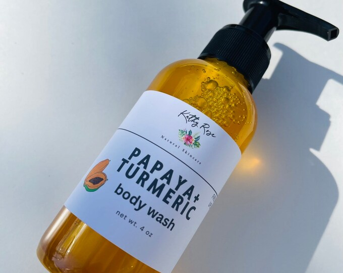 Papaya Turmeric Body Wash Body Gel Body Cleanser Tumeric Etsy
