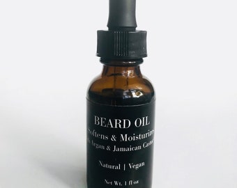 Men's Beard Oil |Nourishing |Argan oil |glass 1oz | Jojoba oil