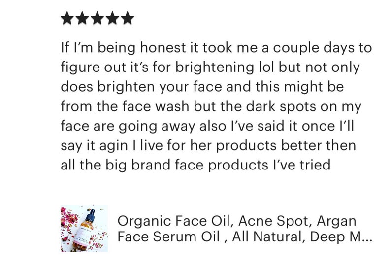 Organic Face Oil, Argan Face Serum Oil , Deep Moisturizer, All naturals Night Serum, Essential Oil image 2