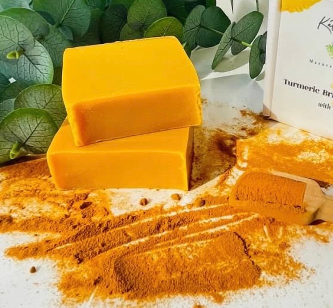 Turmeric Soap, Gentle Bar for Face and Body, All Natural Body Cleanser With Refreshing Scent
