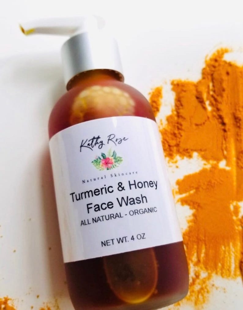 Face Wash, Turmeric & Raw Manuka Honey, Skin, Cleanser, Organic Skincare, All Natural image 2