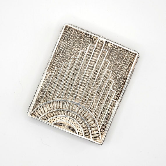 Wowza! Vintage Filigree Silver Cigarette Box/Case - image 8