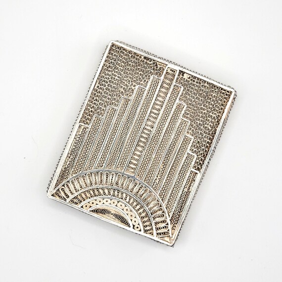 Wowza! Vintage Filigree Silver Cigarette Box/Case - image 4