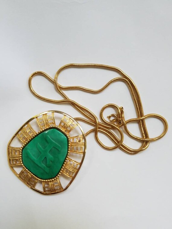 Asian Inspired Vintage Pendant/Pin - image 4