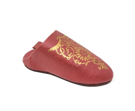 Vintage Moroccan Leather Shoe Match Holder